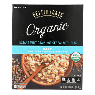 Better Oats Organic Instant Multigrain Hot Cereal - Bare - Case Of 6 - 11.8 Oz. - Orca Market