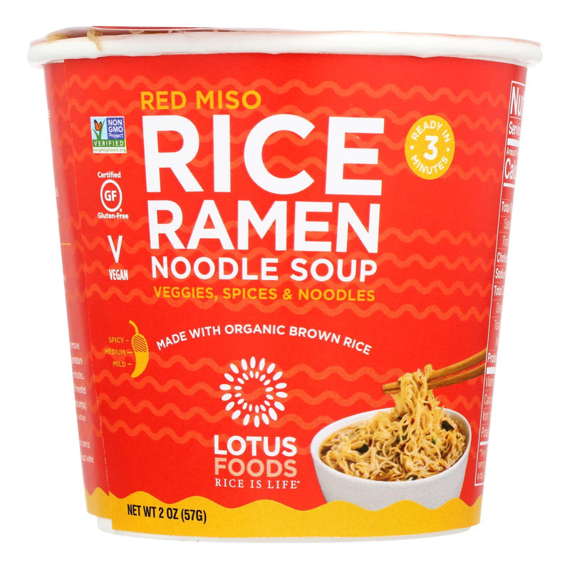 Lotus Foods Red Miso Rice Ramen Noodle Soup - Case Of 6 - 2 Oz - Orca Market