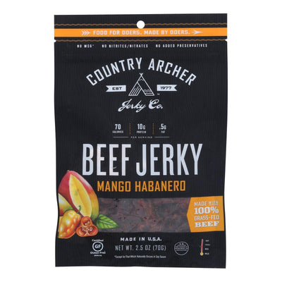 Country Archer - Jerky Beef Mango Habanero - Case Of 12-2.5 Oz - Orca Market