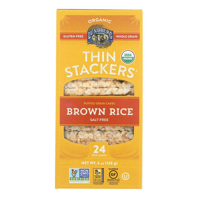 Lundberg Family Farms - Rice Cake Brown Sugar Free Thin Stackers - Case Of 6-6 Oz - Orca Market