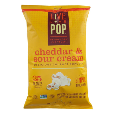 Live Love Pop - Popcorn Cheddar&sour Cream - Case Of 12 - 4.4 Oz - Orca Market