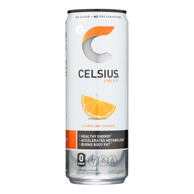 Celsius Sparkling Orange Dietary Supplement - Case Of 12 - 12 Fz - Orca Market