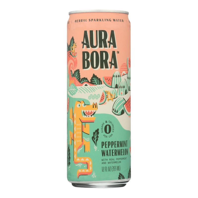 Aura Bora - Sparkling Water Pprmnt Wtrmln - Case Of 12-12 Fz - Orca Market