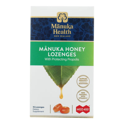 Manuka Health - Lozenges Honey Mgo 400+ Propolis - 1 Each -15 Count - Orca Market