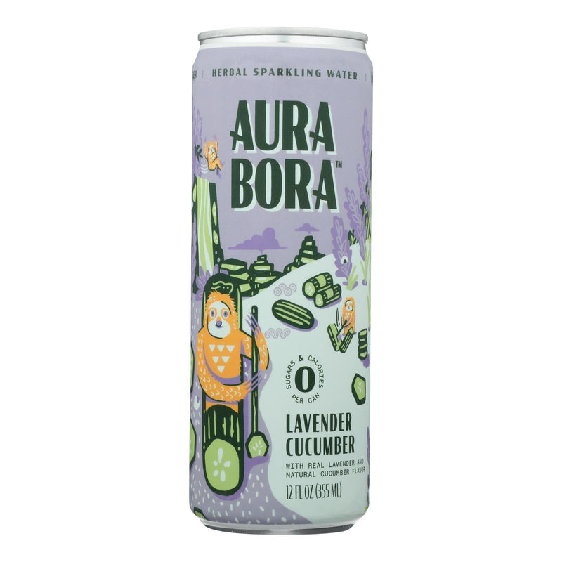 Aura Bora - Sparkling Water Lavender Cucumber - Case Of 12-12 Fz - Orca Market