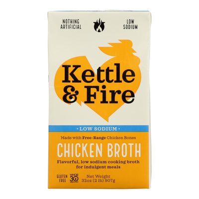 Kettle And Fire - Broth Chicken Low Sodium - Case Of 6-32 Oz - Orca Market