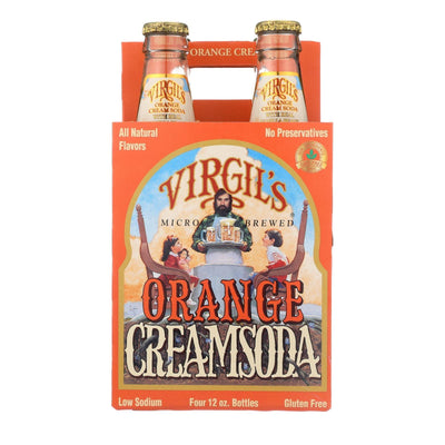 Virgil's Rootbeer Cream Soda - Orange Cream - Case Of 6 - 12 Fl Oz. - Orca Market