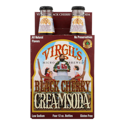 Virgil's Rootbeer Cream Soda - Black Cherry - Case Of 6 - 12 Fl Oz. - Orca Market