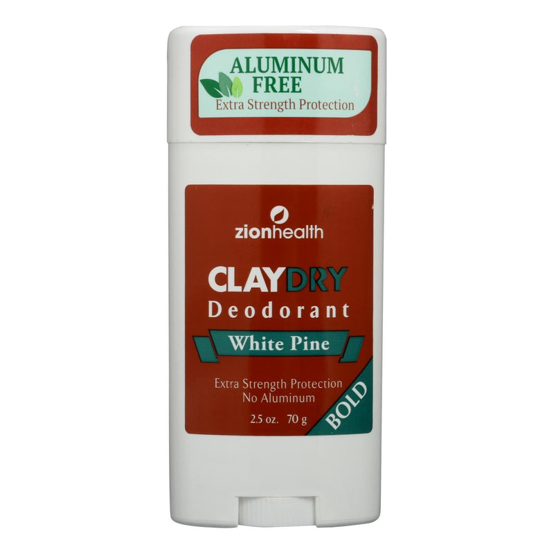 Zion Health Claydry Silk Deodorant - White Pine - 2.5 Oz - Orca Market