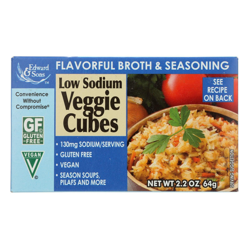 Edwards And Sons Natural Bouillon Cubes - Veggie - Low Sodium - 2.2 Oz - Case Of 12 - Orca Market