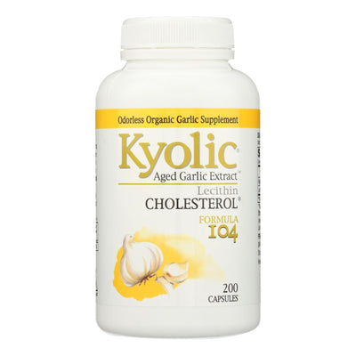 Kyolic - Aged Garlic Extract Cholesterol Formula 104 - 200 Capsules - Orca Market