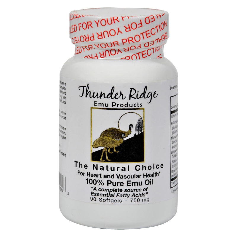 Thunder Ridge 100% Pure Emu Oil - 750 Mg - 90 Softgels - Orca Market