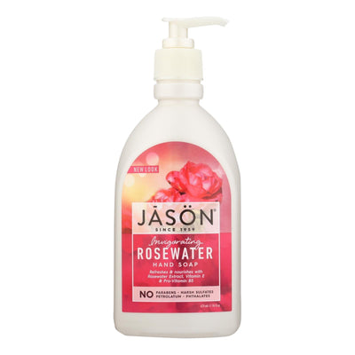 Jason Pure Natural Hand Soap Invigorating Rosewater - 16 Fl Oz - Orca Market