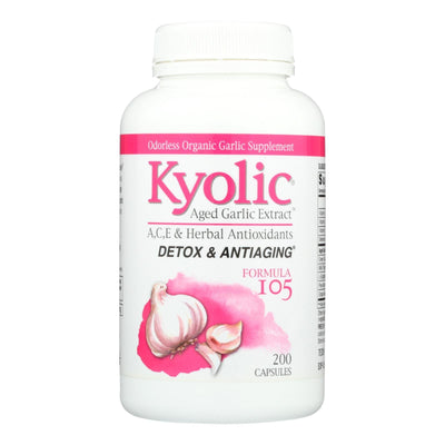 Kyolic - Aged Garlic Extract Detox And Anti-aging Formula 105 - 200 Capsules - Orca Market