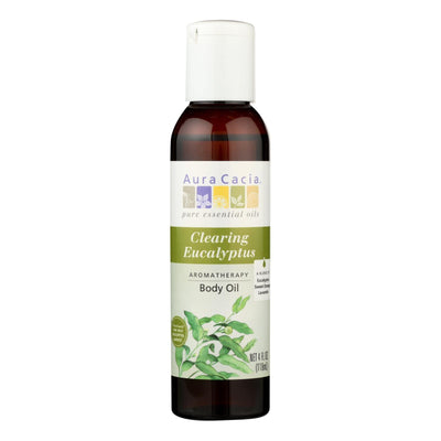 Aura Cacia - Aromatherapy Bath Body And Massage Oil Eucalyptus Harvest - 4 Fl Oz - Orca Market