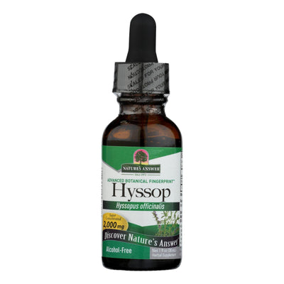 Nature's Answer - Hyssop Extract - Alcohol-free - 1 Oz - Orca Market