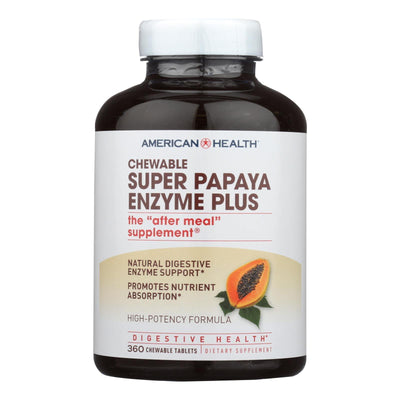 American Health - Super Papaya Enzyme Plus Chewable - 360 Chewable Tablets - Orca Market