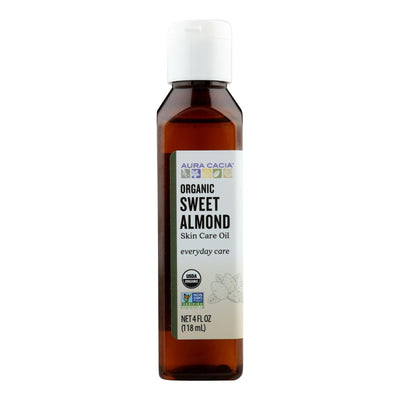 Aura Cacia - Organic Aromatherapy Sweet Almond Oil - 4 Fl Oz - Orca Market