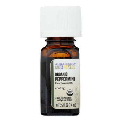 Aura Cacia - Organic Peppermint - .25 Oz - Orca Market