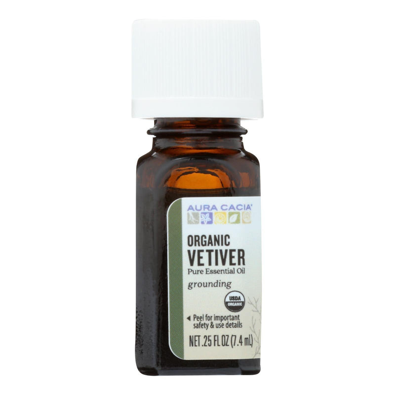 Aura Cacia - Organic Essential Oil - Vetiver - .25 Oz - Orca Market