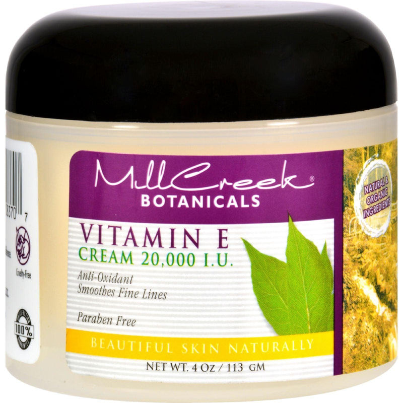 Mill Creek Botanicals Vitamin E Cream - 20000 Iu - 4 Oz - Orca Market