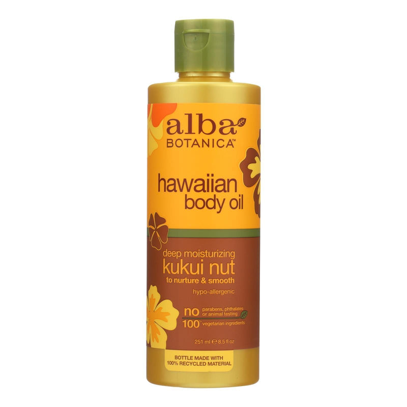 Alba Botanica - Hawaiian Body Oil Kukui Nut - 8.5 Fl Oz - Orca Market