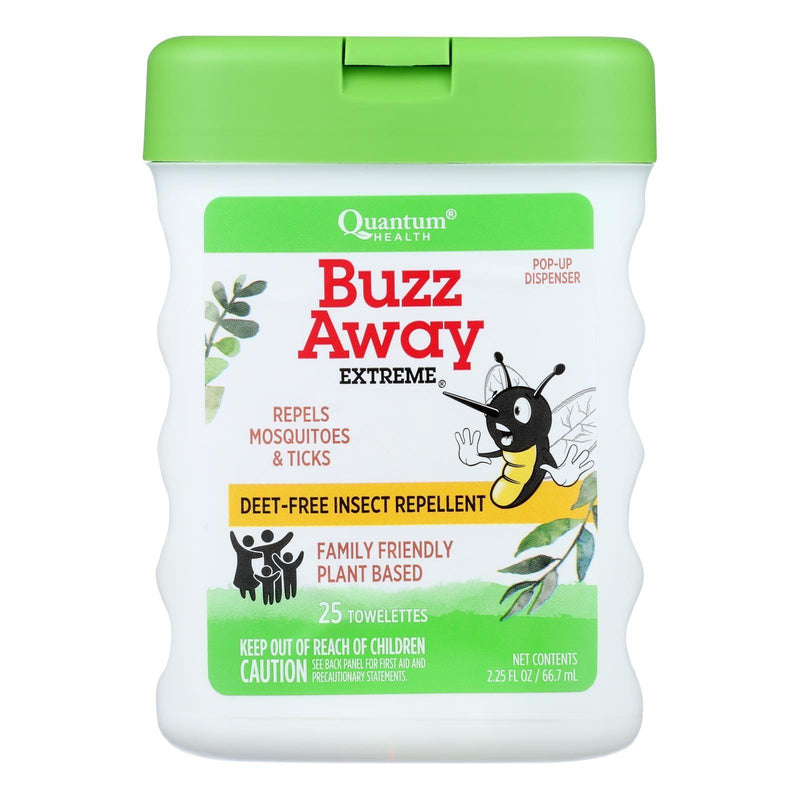 Quantum Buzz Away Extreme Repellent Pop-up Towelette Dispenser - 25 Towelettes - Orca Market