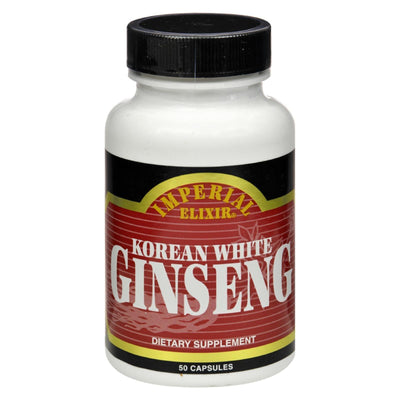 Imperial Elixir Korean White Ginseng - 500 Mg - 50 Capsules - Orca Market