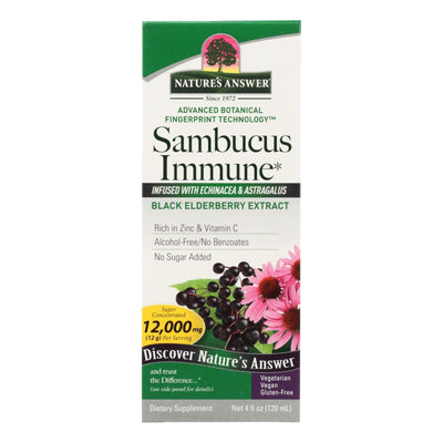 Nature's Answer - Sambucus Immune Support - 4 Fl Oz - Orca Market