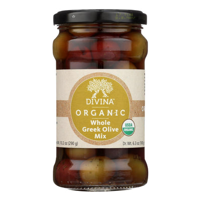 Divina - Organic Greek Mixed Olives - Case Of 6 - 6.35 Oz. - Orca Market