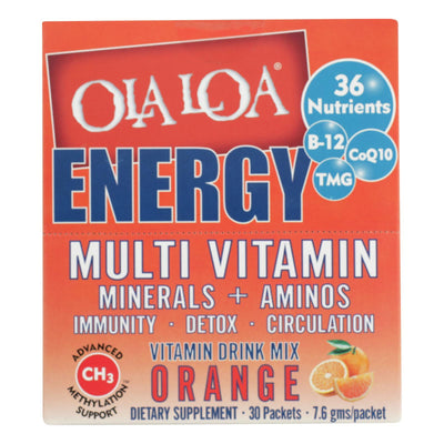 Ola Loa Products Energy Multi Vitamin - Orange - 30 Packet - Orca Market