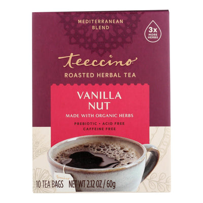 Teeccino Herbal Coffee Vanilla Nut - 10 Tea Bags - Case Of 6 - Orca Market