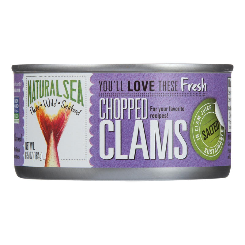 Natural Sea Clams - Chopped - Salted - 6.5 Oz - Case Of 12 - Orca Market