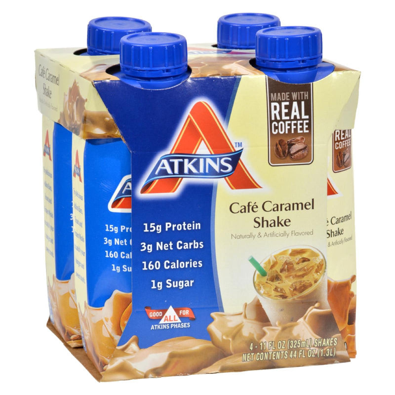 Atkins Advantage Rtd Shake Cafe Caramel - 11 Fl Oz Each / Pack Of 4 - Orca Market