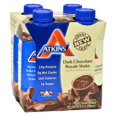 Atkins Advantage Rtd Shake Dark Chocolate Royale - 11 Fl Oz Each / Pack Of 4 - Orca Market