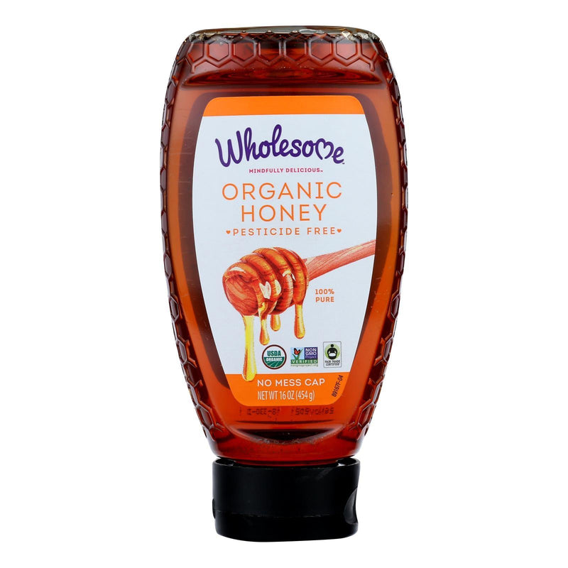 Wholesome Sweeteners Honey - Organic - Amber - Squeeze Bottle - 16 Oz - Case Of 6 - Orca Market