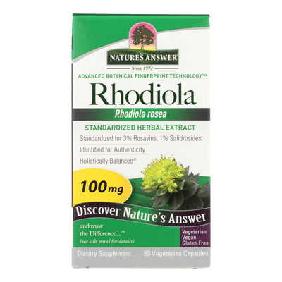 Nature's Answer - Rhodiola Root Extract - 60 Vegetarian Capsules - Orca Market