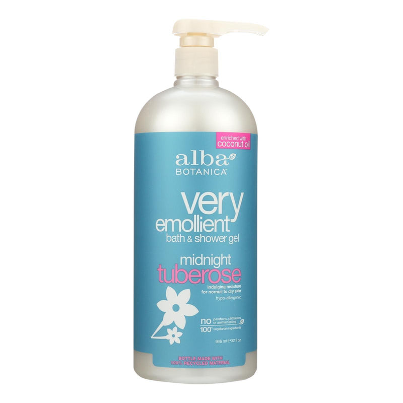 Alba Botanica - Very Emollient Bath And Shower Gel - Midnight Tuberose - 32 Fl Oz - Orca Market