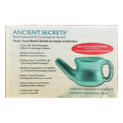 Ancient Secrets Nasal Cleansing Neti Pot - Plastic - 1 Pot - Orca Market