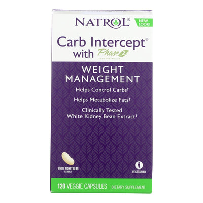 Natrol White Kidney Bean Carb Intercept - 120 Capsules - Orca Market