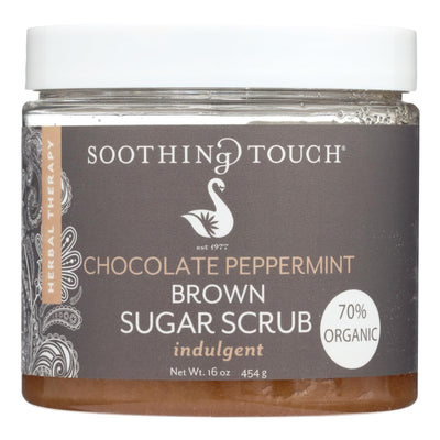 Soothing Touch Brown Sugar Scrub - Chocolate/peppermint - 16 Oz - Orca Market