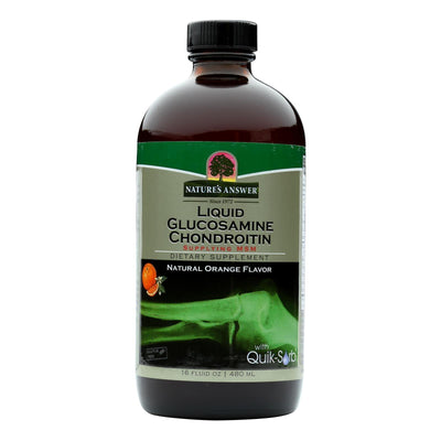 Nature's Answer - Liquid Glucosamine And Chondroitin With Msm Natural Orange - 16 Fl Oz - Orca Market