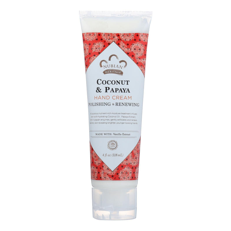 Nubian Heritage Hand Cream - Coconut & Papaya - 4 Oz - Orca Market