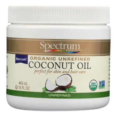 Spectrum Essentials Organic Coconut Oil - Unrefined - 15 Oz - Orca Market