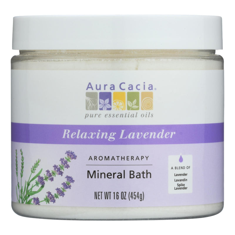 Aura Cacia - Aromatherapy Mineral Bath Lavender Harvest - 16 Oz - Orca Market