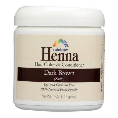 Rainbow Research Henna Hair Color And Conditioner Persian Dark Brown Sable - 4 Oz - Orca Market