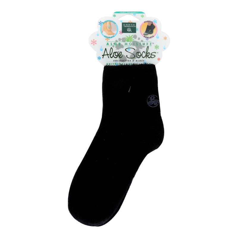 Earth Therapeutics Moisturizing Aloe Socks Black - 1 Pair - Orca Market