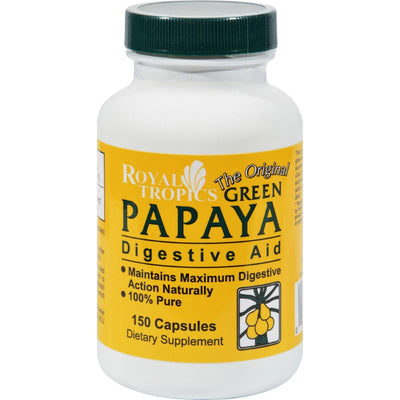 Royal Tropics The Original Green Papaya Digestive Aid - 150 Capsules - Orca Market