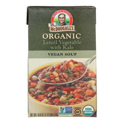 Dr. Mcdougall's Organic Lentil Vegetable Soup - Case Of 6 - 18 Oz. - Orca Market