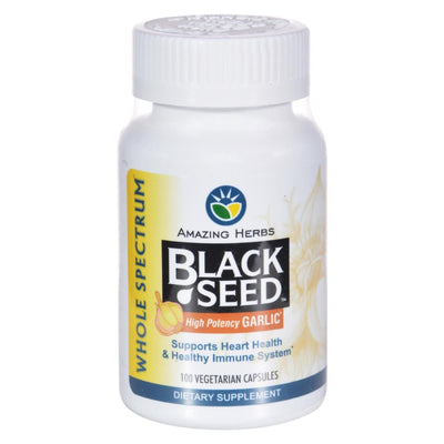 Amazing Herbs - Black Seed And Garlic - 100 Capsules - Orca Market